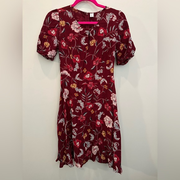 Old Navy Red Floral Dress -Size S - Picture 1 of 5